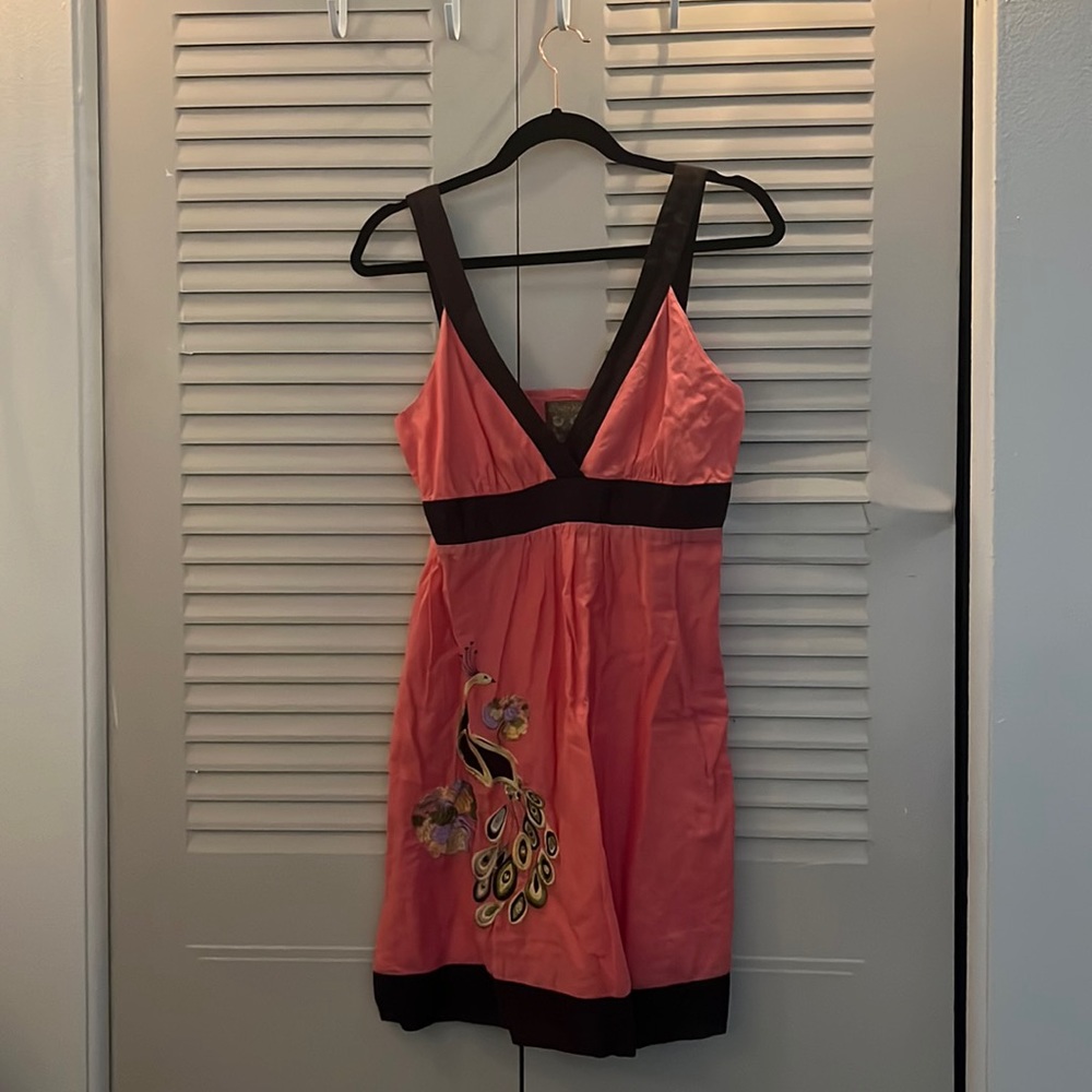 Forever Pink Dress with Bird